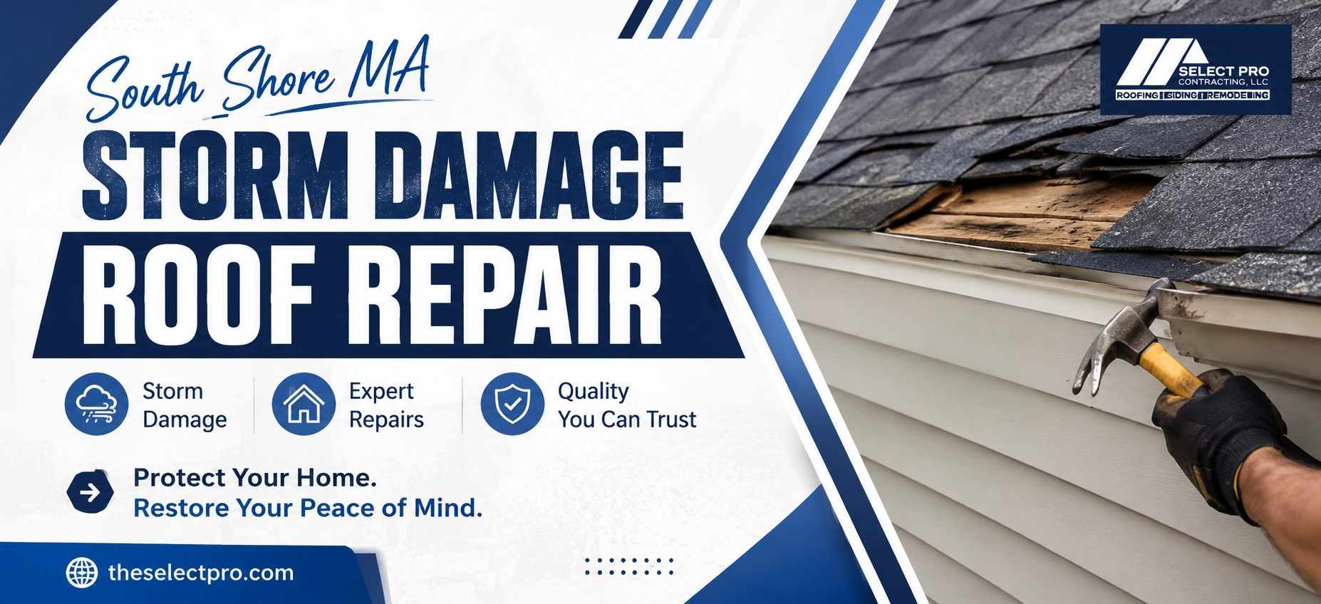 South Shore MA storm damage roof repair 